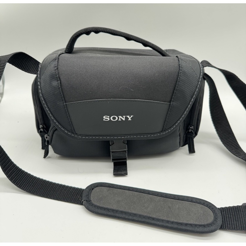 Sony Camera Shoulder Bag Black Nylon Padded Carrying Case with Adjustable Strap